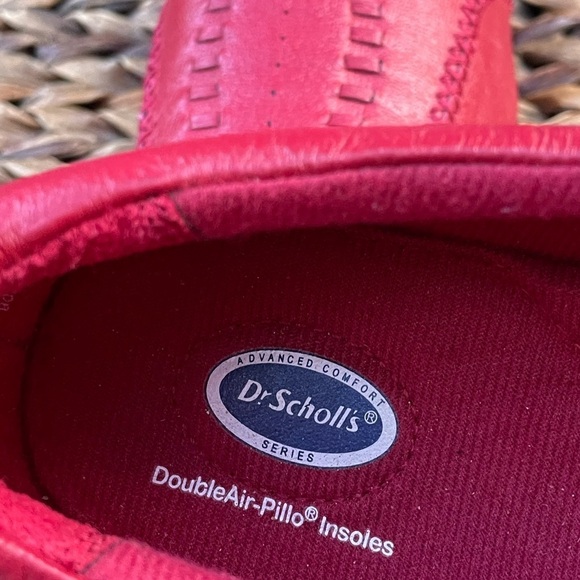 NEW Red Leather Air-Pillow Insoles Driving Moccasin T-Strap Mary Jane Flats. 10 - Picture 7 of 11